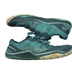 Merrell Trail Glove 5 Women's Size 8 Vibram Barefoot Running Shoes Teal Blue